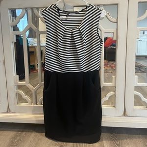 NWOT Black and white striped dress